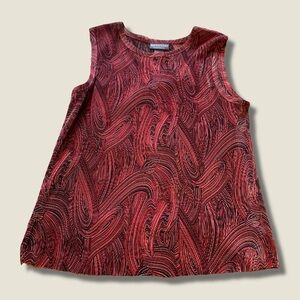 Red Patterned Notations Blouse!